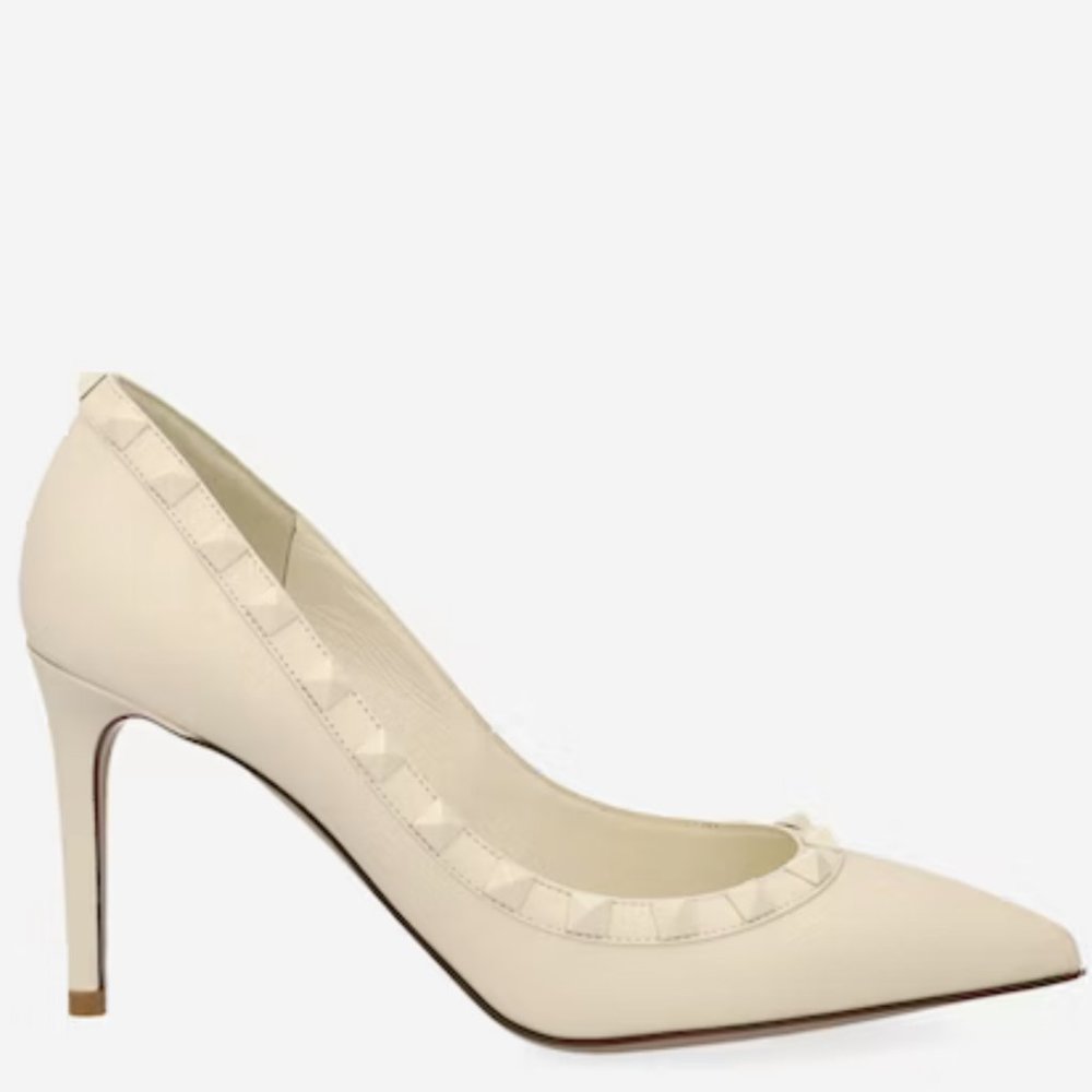 Valentino Rockstud Accents Tonal Leather Pump